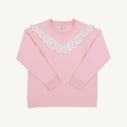 Beaufort Bonnet Cassidy Comfy Crewneck - Sandpearl Pink & Worth Avenue White