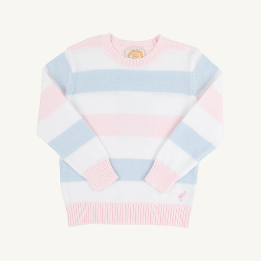 Beaufort Bonnet Cissy Sweater - Buckhead Blue, Palm Beach Pink, and Worth Av