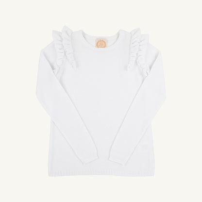 Beaufort Bonnet Ruehling Ruffle Sweater - Worth Avenue White
