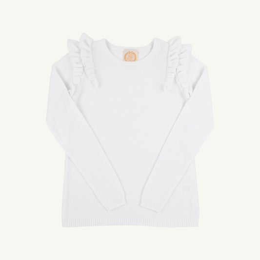 Beaufort Bonnet Ruehling Ruffle Sweater - Worth Avenue White