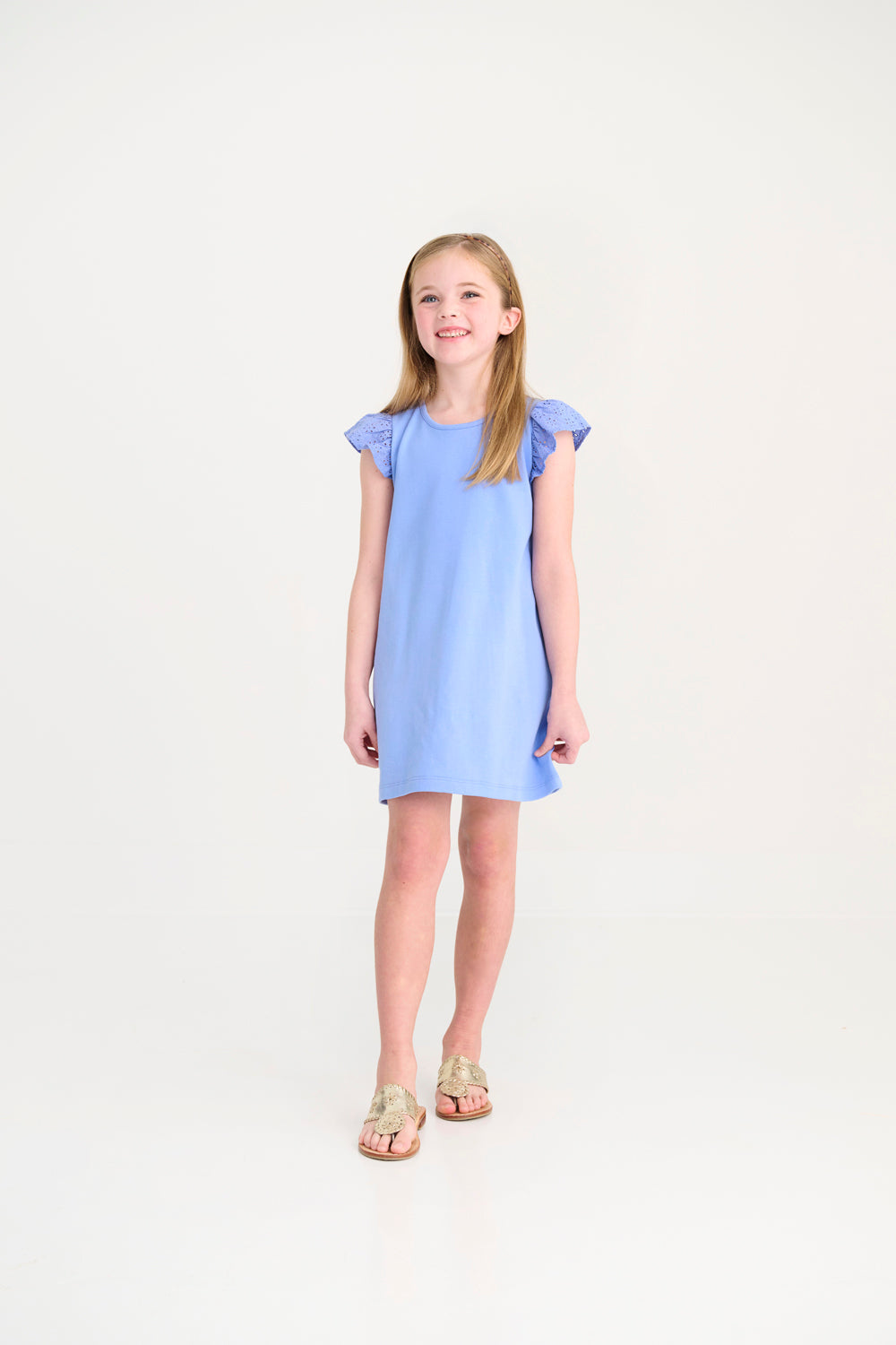 Beaufort Bonnet Ellen's Eyelet Dress - Barbados Blue