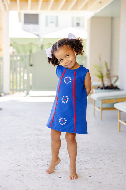 Beaufort Bonnet Annie Apron Dress - Rockefeller Royal Blue