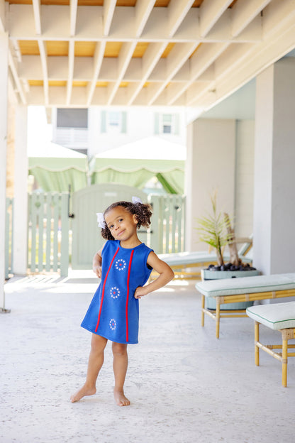 Beaufort Bonnet Annie Apron Dress - Rockefeller Royal Blue