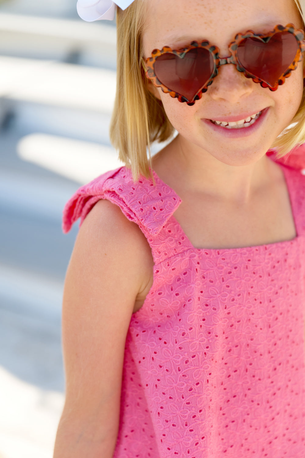Beaufort Bonnet Jillian Jumper Set - Romany Rose Bow Eyelet