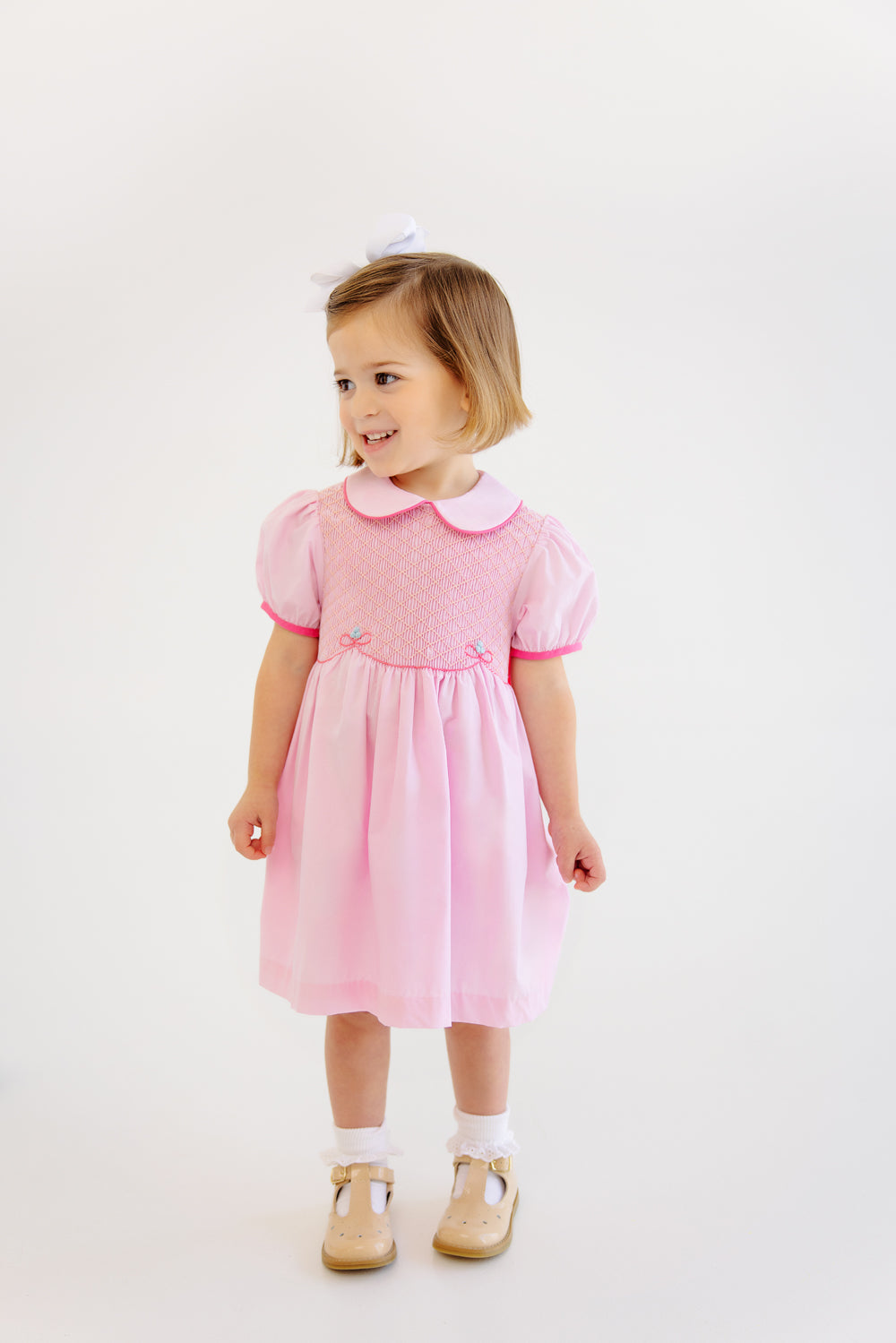 Beaufort Bonnet Dollie Mae Dress - Palm Beach Pink & Romany Rose