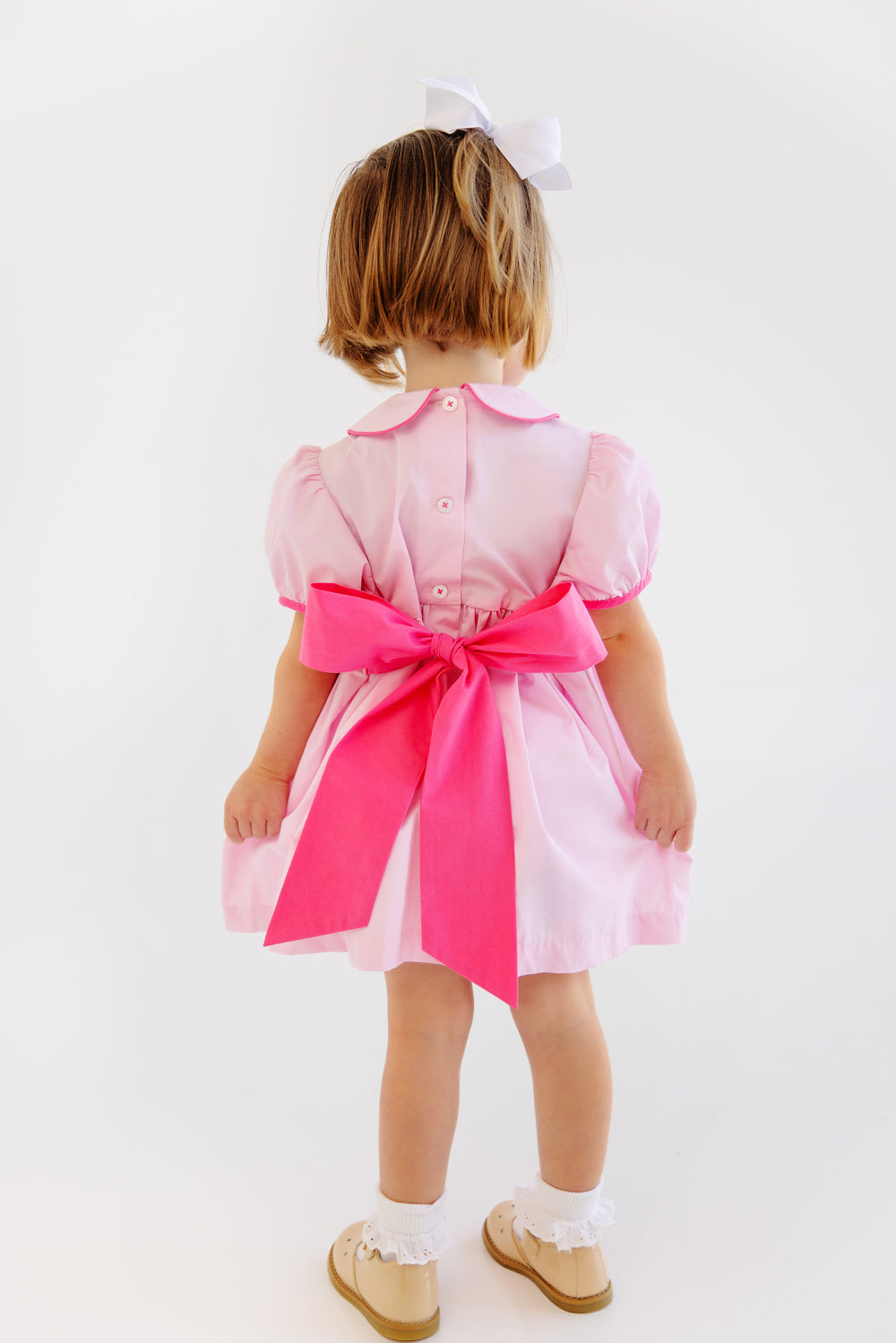 Beaufort Bonnet Dollie Mae Dress - Palm Beach Pink & Romany Rose