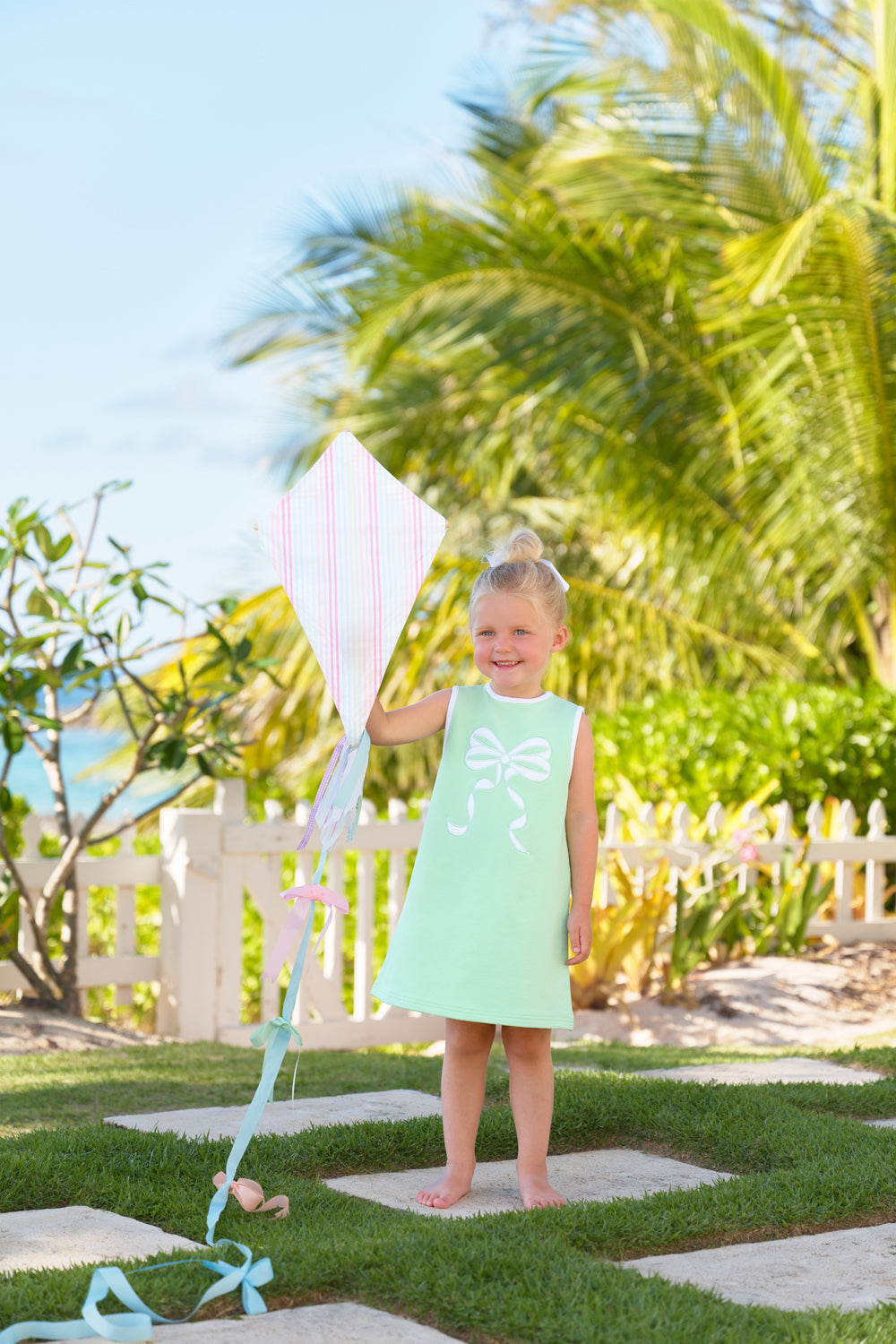 Beaufort Bonnet Sleeveless Eliza's Applique Dress - Grace Bay Green