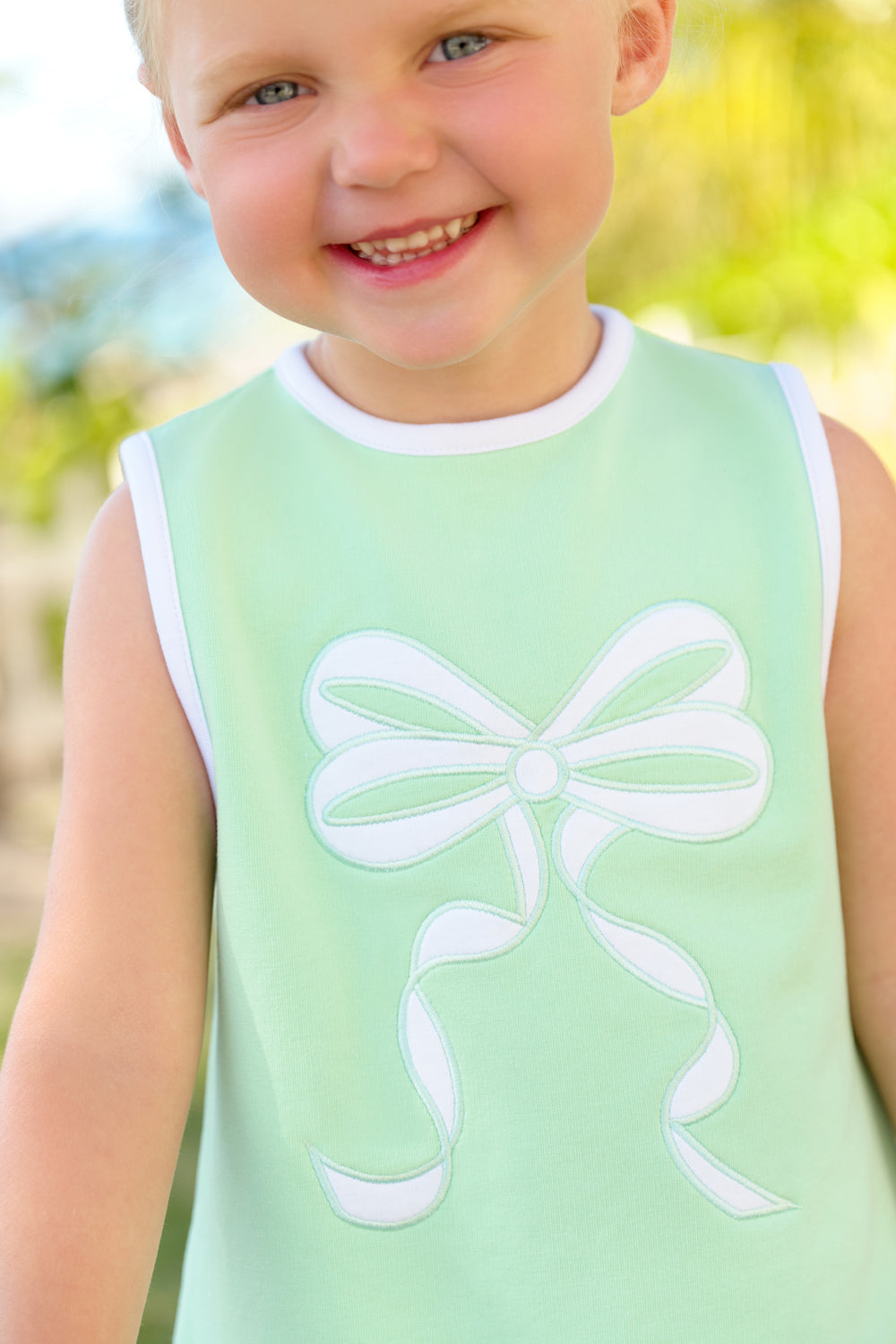 Beaufort Bonnet Sleeveless Eliza's Applique Dress - Grace Bay Green