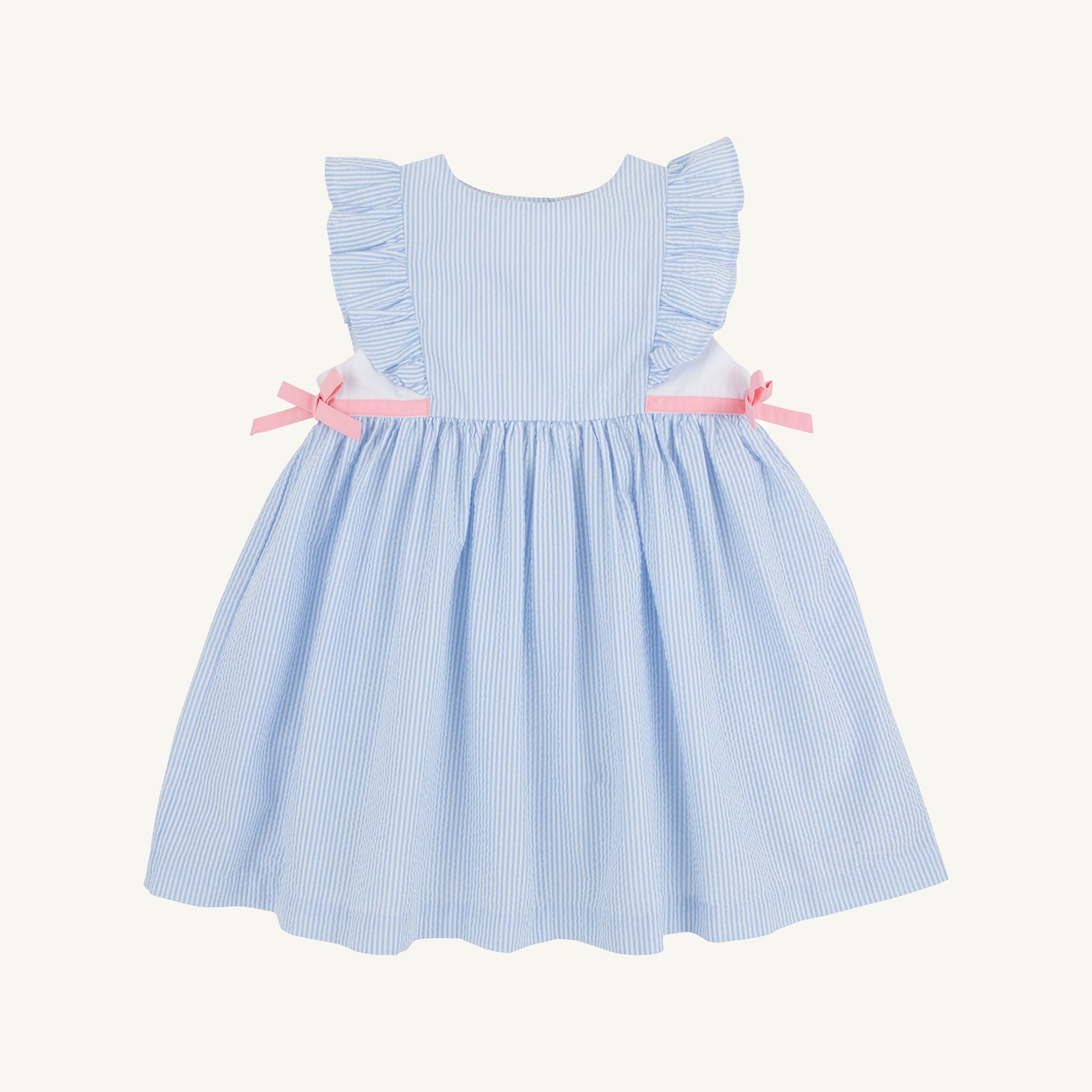 Beaufort Bonnet Pammy's Pinafore Dress - Breakers Blue Seersucker