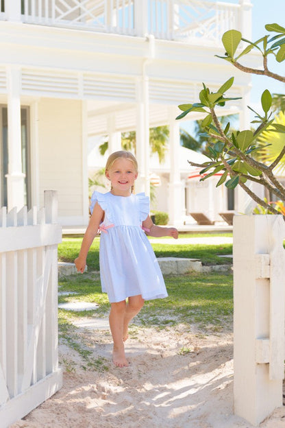 Beaufort Bonnet Pammy's Pinafore Dress - Breakers Blue Seersucker