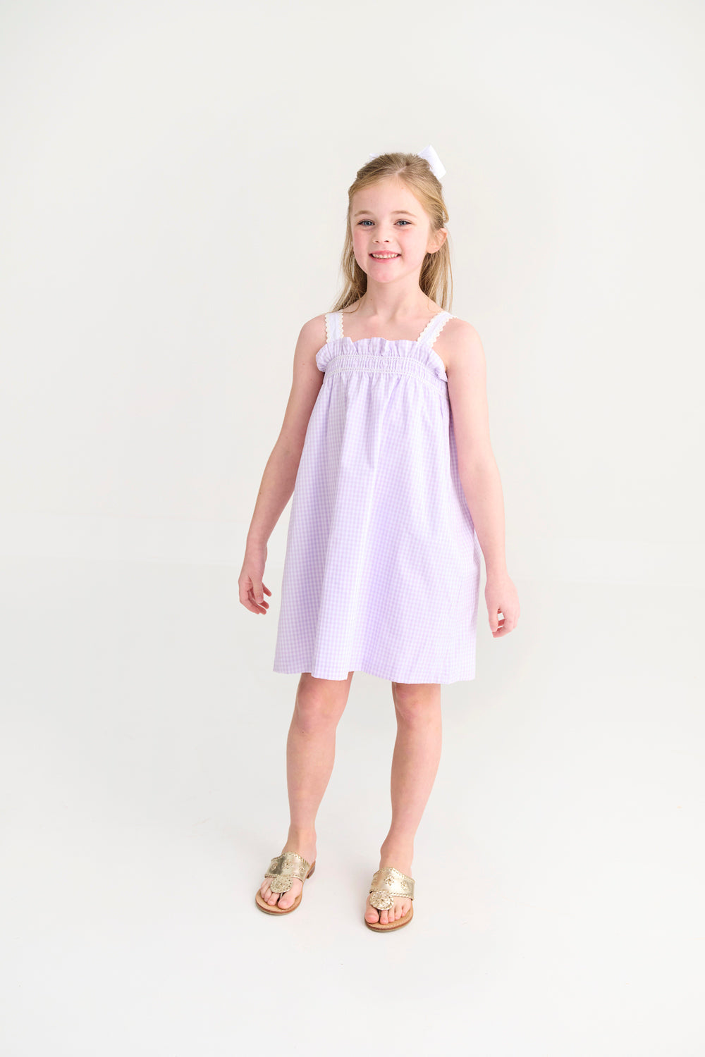 Beaufort Bonnet Lainey's Little Dress - Lauderdale Lavender Gingham