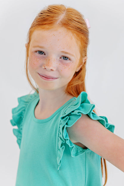 Beaufort Bonnet Ruehling Ruffle Dress - Turks Teal