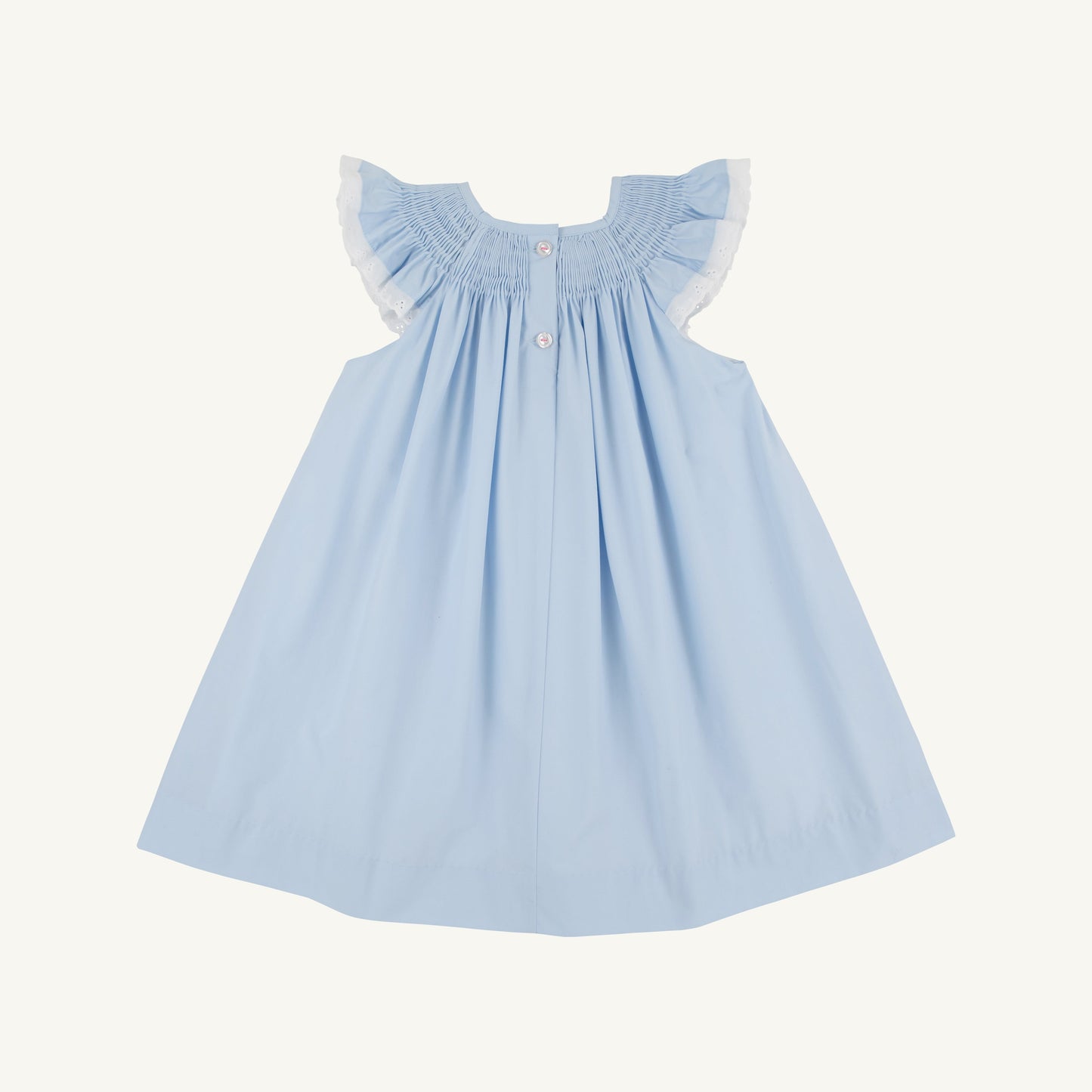 Beaufort Bonnet Angel Sleeve Sandy Smocked Dress - Buckhead Blue