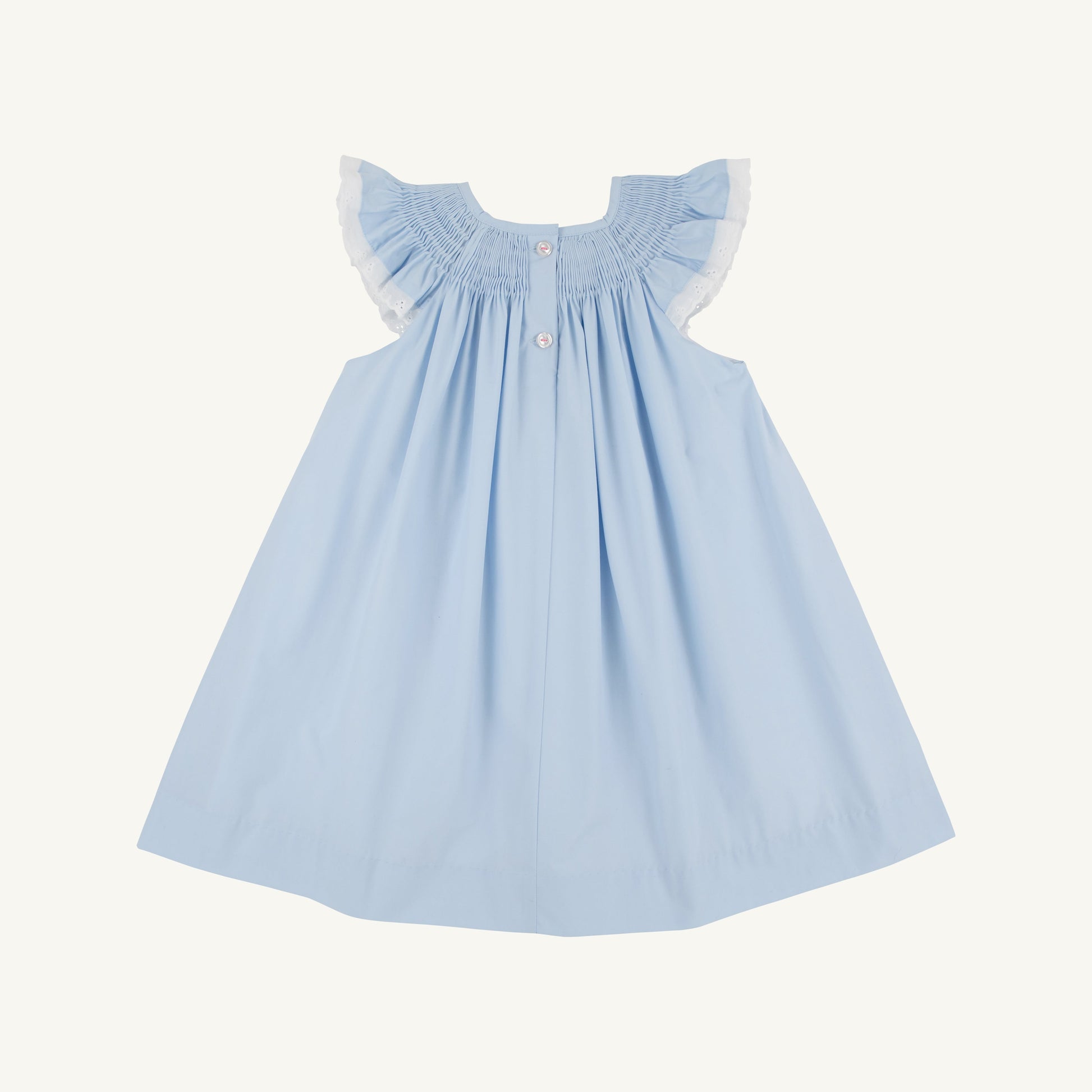 Beaufort Bonnet Angel Sleeve Sandy Smocked Dress - Buckhead Blue