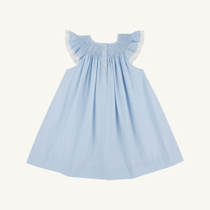 Beaufort Bonnet Angel Sleeve Sandy Smocked Dress - Buckhead Blue