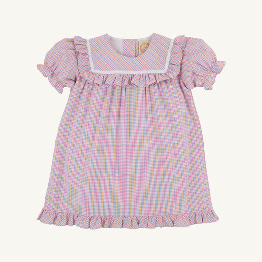Beaufort Bonnet Debbie Dress - Woodstock Park Plaid & Worth Avenue White