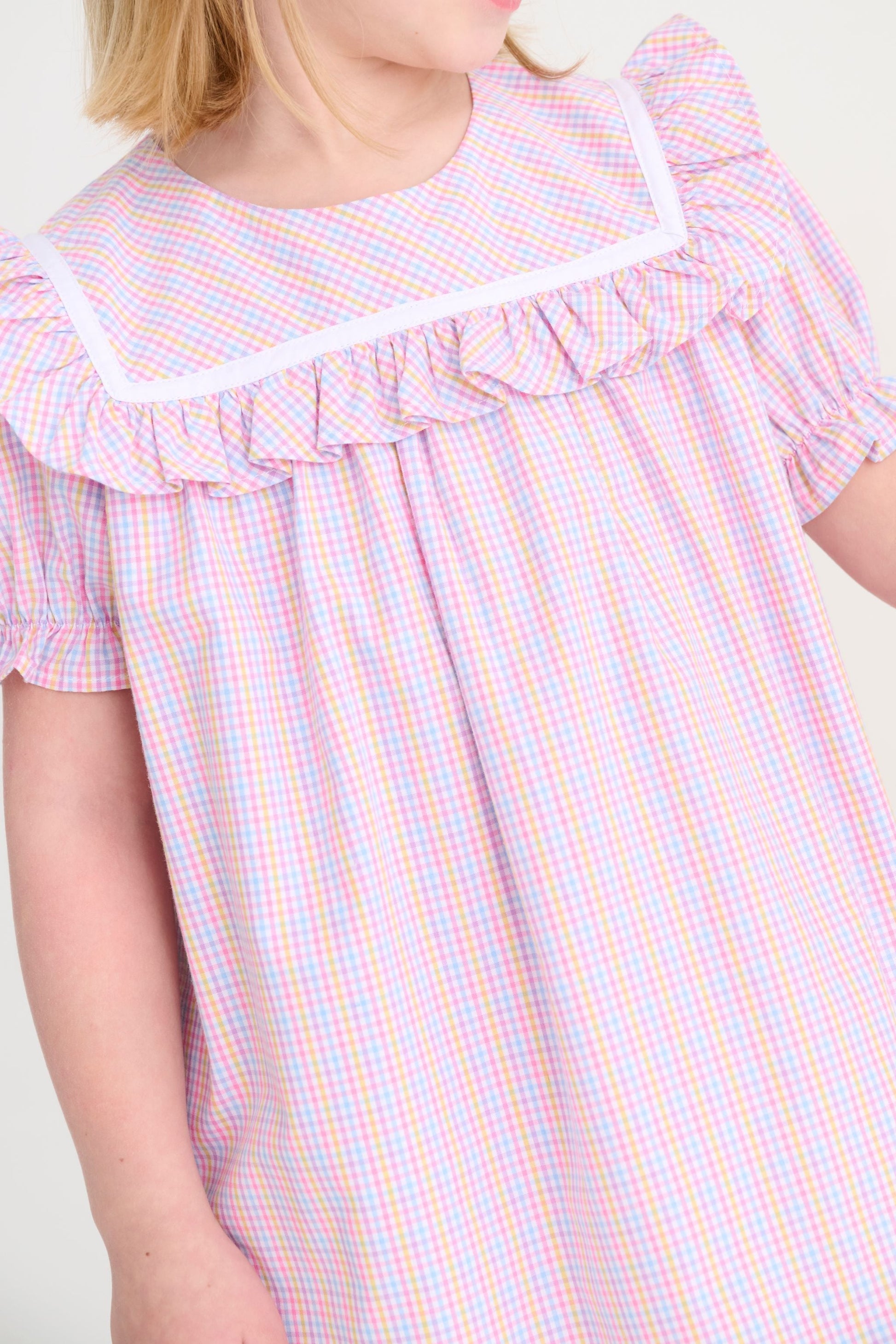 Beaufort Bonnet Debbie Dress - Woodstock Park Plaid & Worth Avenue White