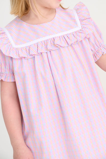 Beaufort Bonnet Debbie Dress - Woodstock Park Plaid & Worth Avenue White