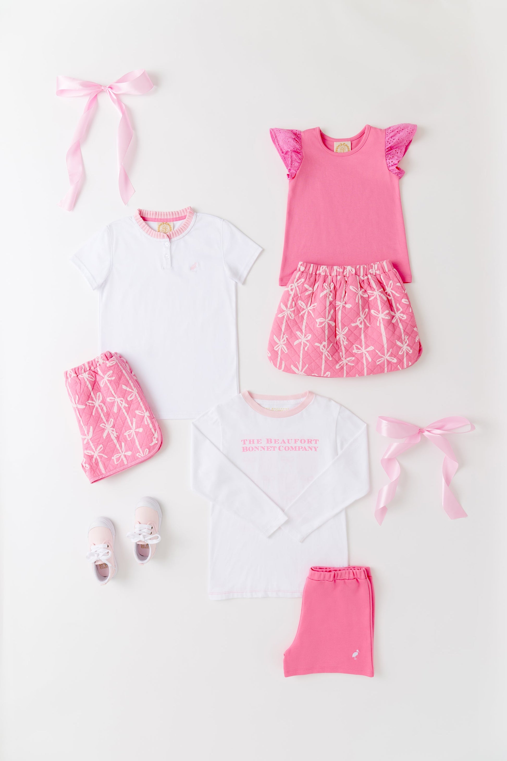 Beaufort Bonnet Cheryl Shorts (Quilted) - Braselton Bows (Romany Rose)