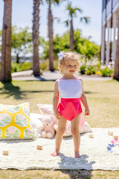 Beaufort Bonnet Sally Sunsuit - Palm Spring Punch & Sandpearl Pink