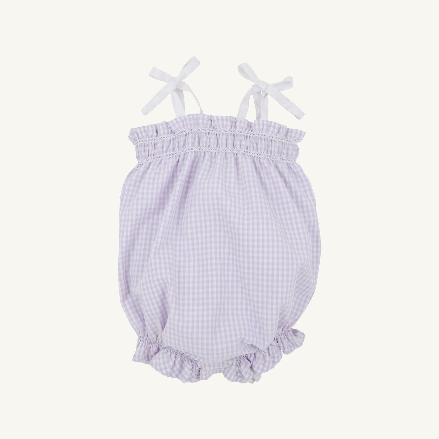 Beaufort Bonnet Rosey Romper - Lauderdale Lavender Gingham