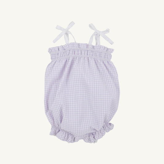 Beaufort Bonnet Rosey Romper - Lauderdale Lavender Gingham