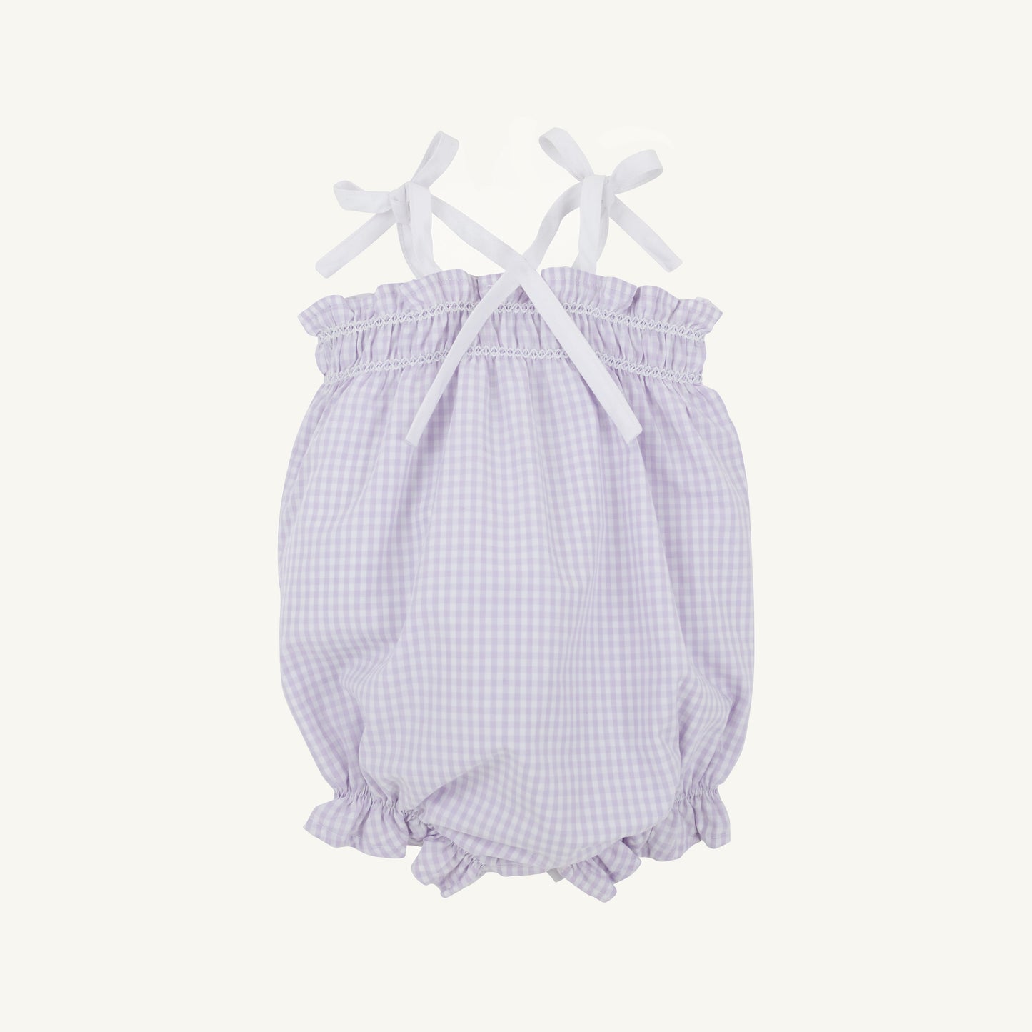 Beaufort Bonnet Rosey Romper - Lauderdale Lavender Gingham