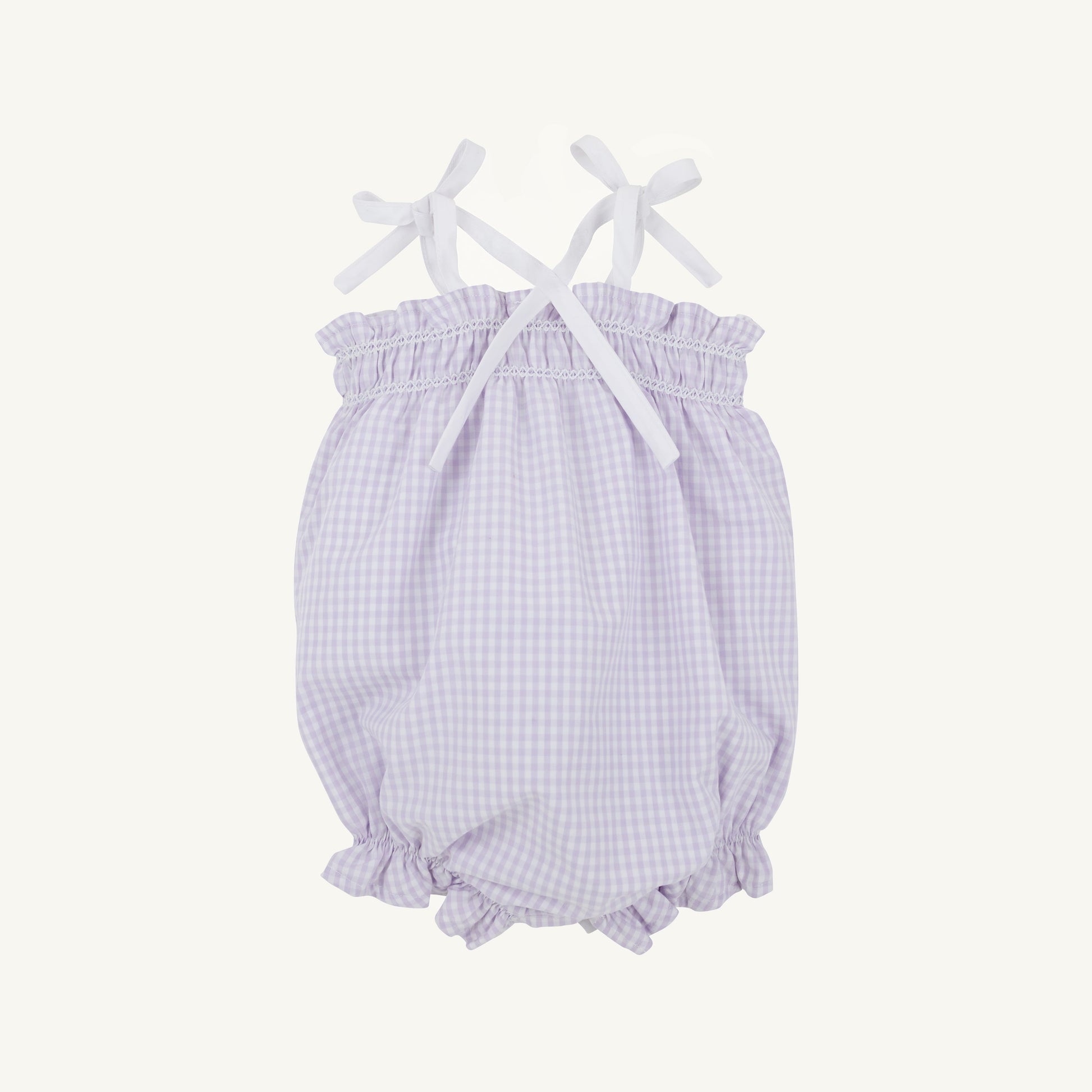 Beaufort Bonnet Rosey Romper - Lauderdale Lavender Gingham