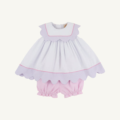 Beaufort Bonnet Sydney Scallop Set - Pink Greenbrier Gingham