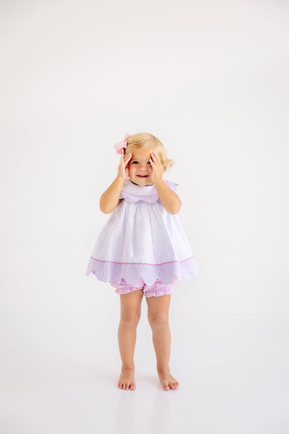 Beaufort Bonnet Sydney Scallop Set - Pink Greenbrier Gingham