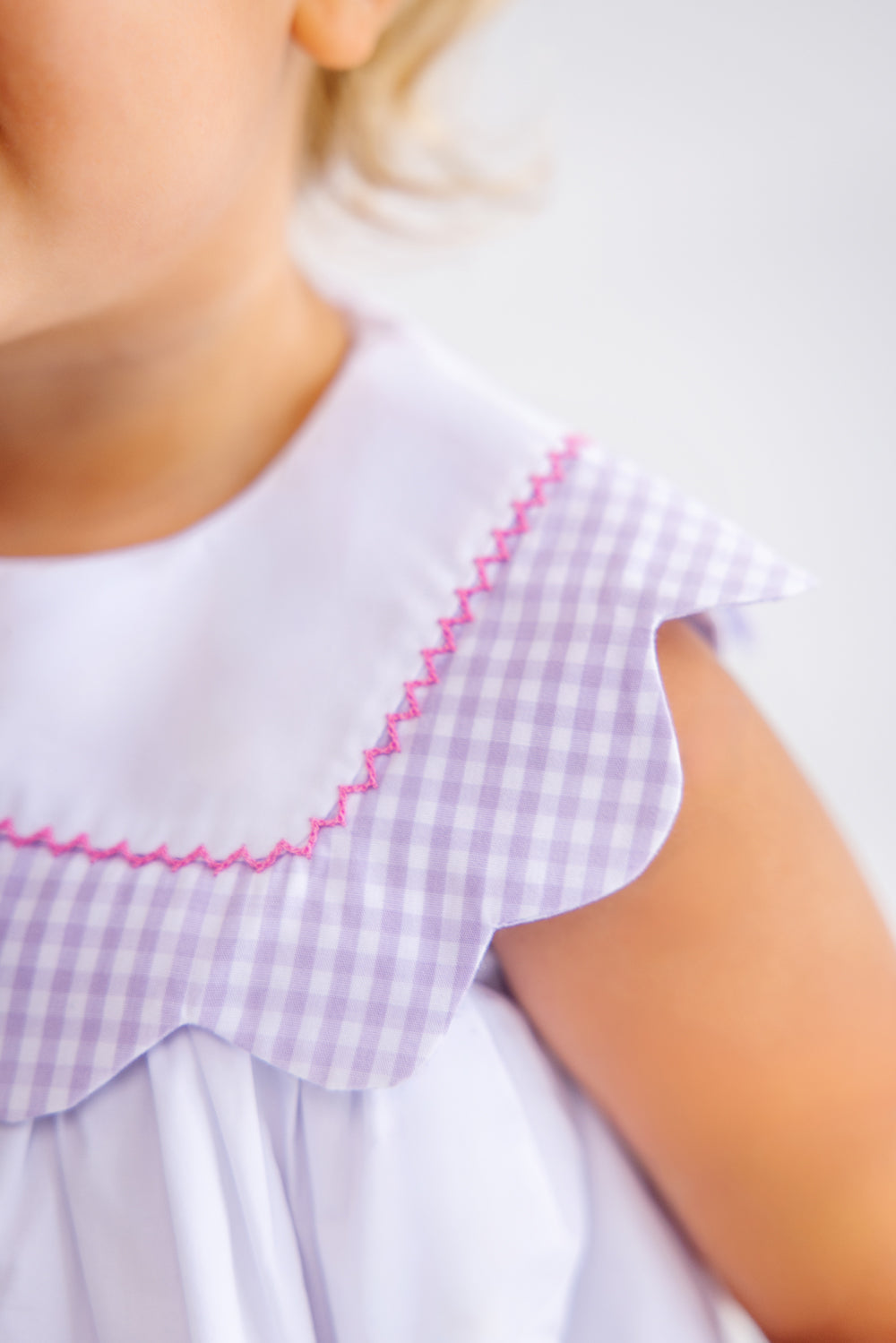 Beaufort Bonnet Sydney Scallop Set - Pink Greenbrier Gingham