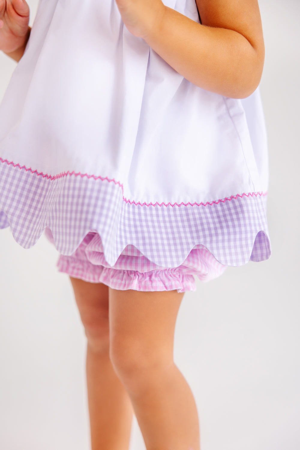 Beaufort Bonnet Sydney Scallop Set - Pink Greenbrier Gingham