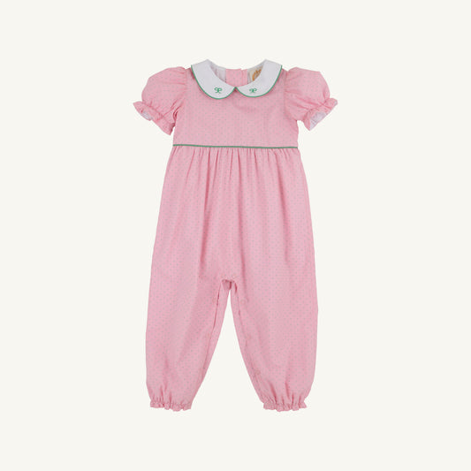 Beaufort Bonnet Short Sleeve Britt Romper - Pier Party Pink and Gibson Islan