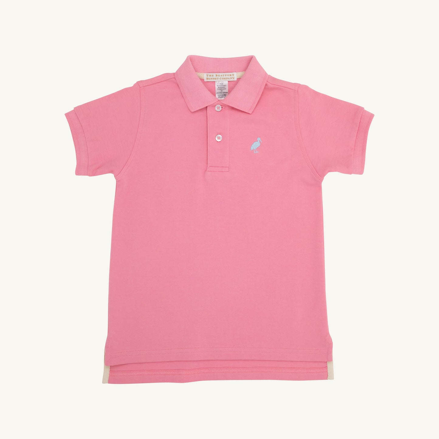 Beaufort Bonnet Prim & Proper Polo - Hamptons Hot Pink with Buckhead Blue Stork