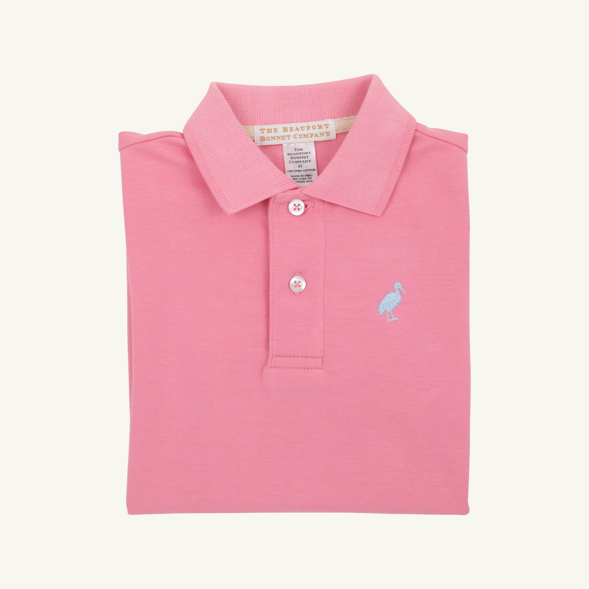 Beaufort Bonnet Prim & Proper Polo - Hamptons Hot Pink with Buckhead Blue Stork