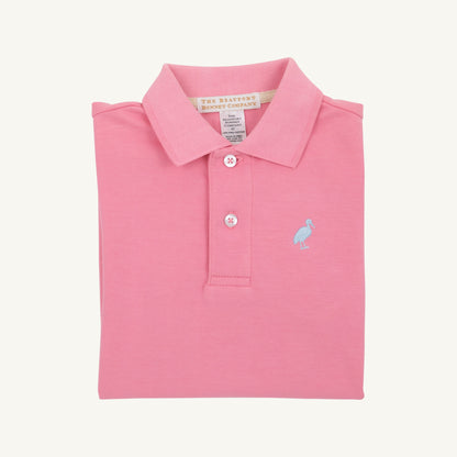Beaufort Bonnet Prim & Proper Polo - Hamptons Hot Pink with Buckhead Blue Stork