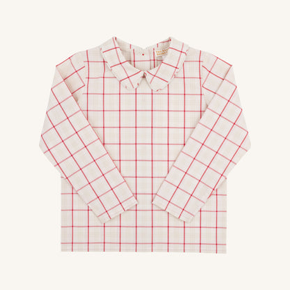 Beaufort Bonnet Peter Pan Collar Shirt (Long Sleeve Woven) - Oak Park Plaid