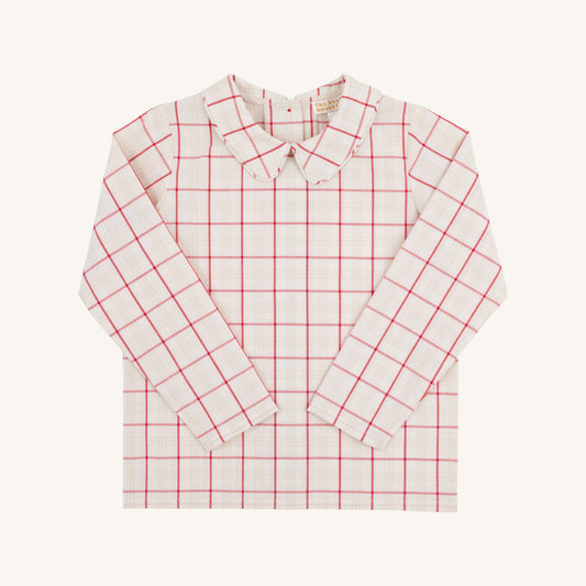 Beaufort Bonnet Peter Pan Collar Shirt (Long Sleeve Woven) - Oak Park Plaid