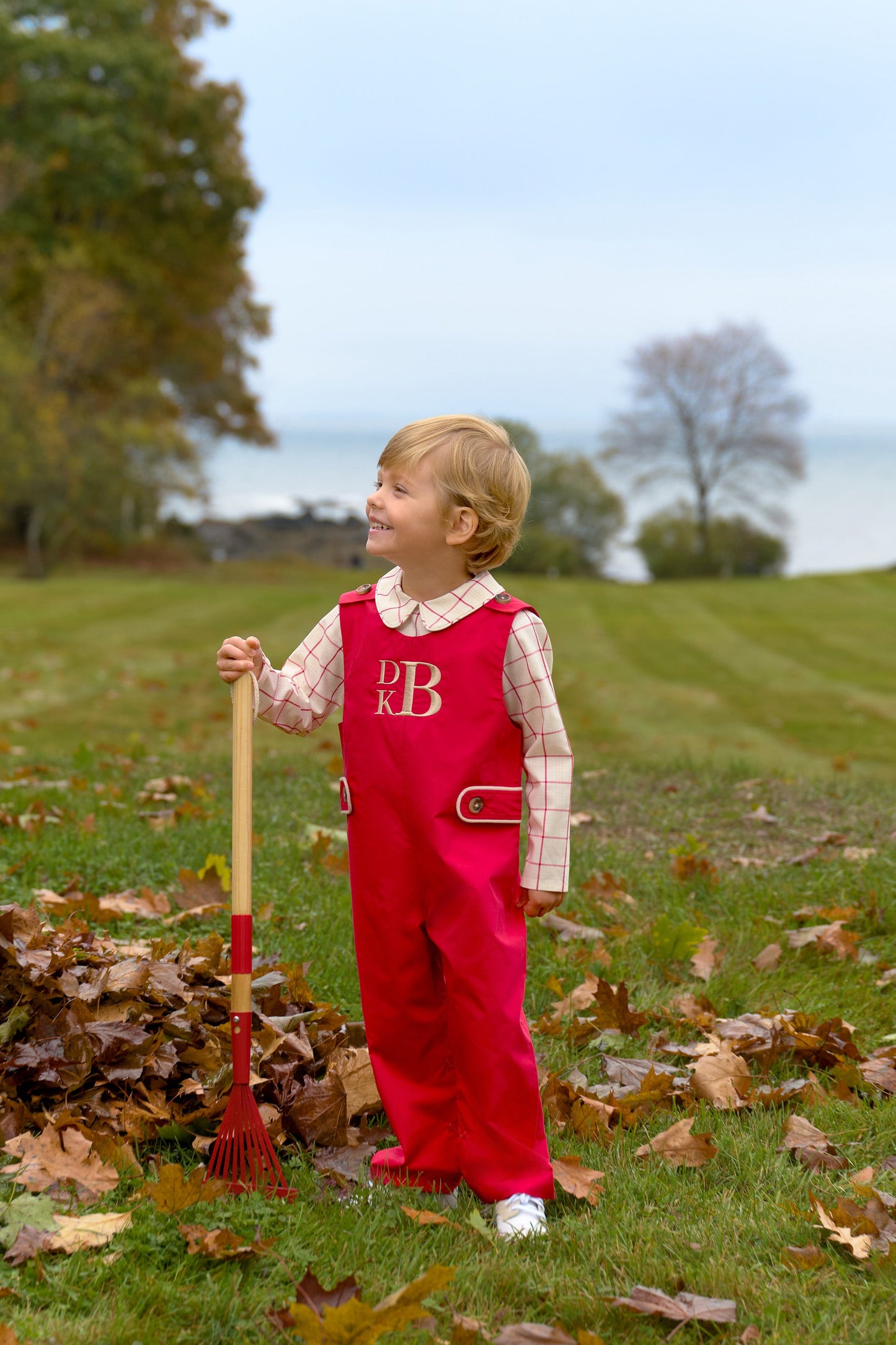 Beaufort Bonnet Peter Pan Collar Shirt (Long Sleeve Woven) - Oak Park Plaid