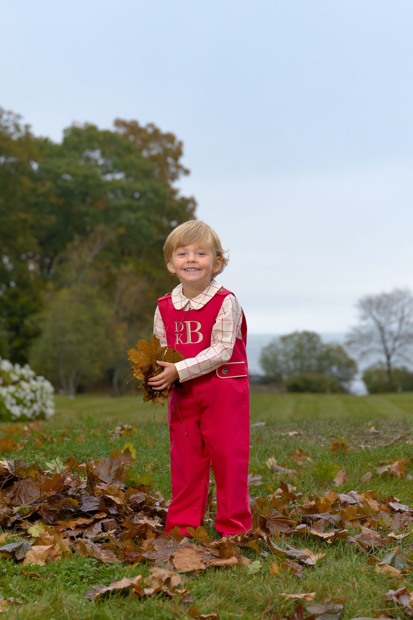 Beaufort Bonnet Peter Pan Collar Shirt (Long Sleeve Woven) - Oak Park Plaid