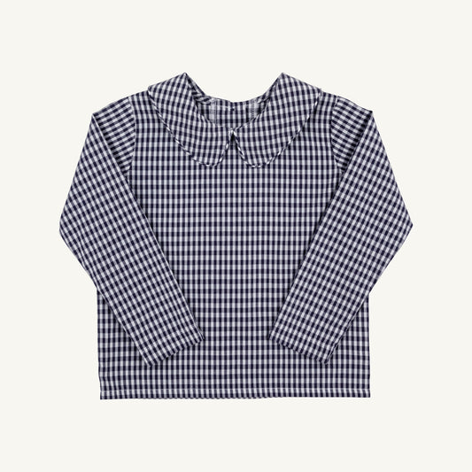Beaufort Bonnet Peter Pan Collar Shirt & Onesie (Long Sleeve Woven) - Navy G