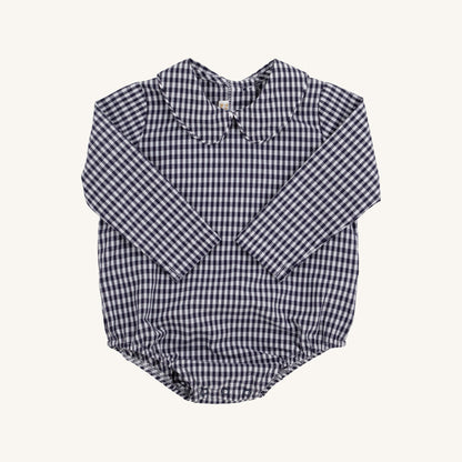 Beaufort Bonnet Peter Pan Collar Shirt & Onesie (Long Sleeve Woven) - Navy G