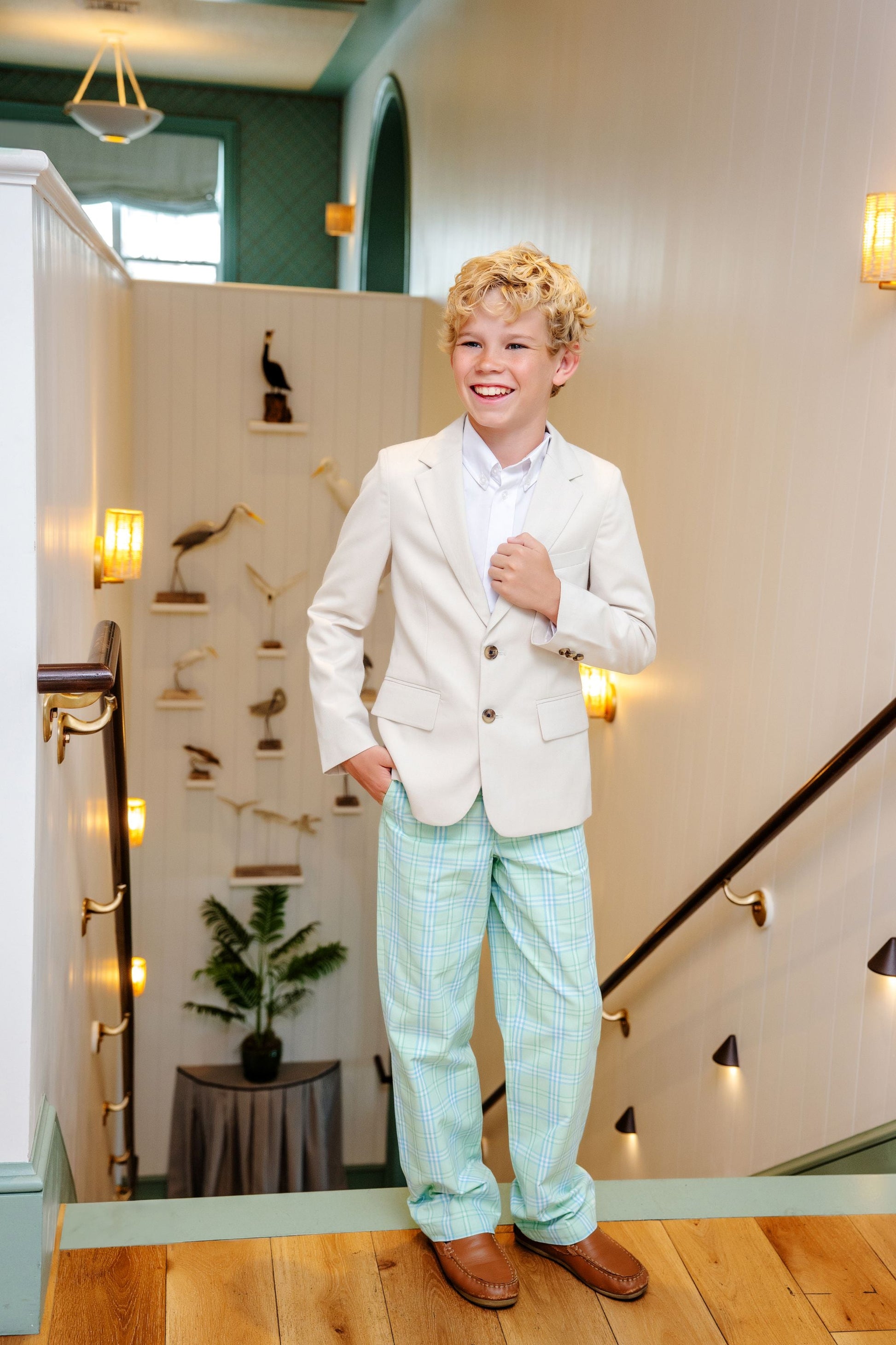 Beaufort Bonnet Prep School Pant - Pelham Bay Plaid (Green)