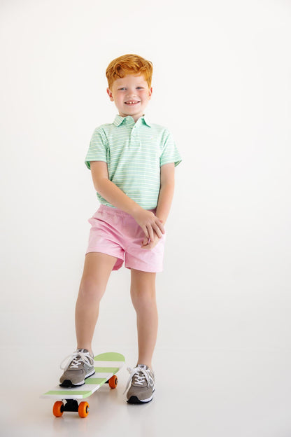 Beaufort Bonnet Sheffield Shorts - Palm Beach Pink with Mandeville Mint Stork