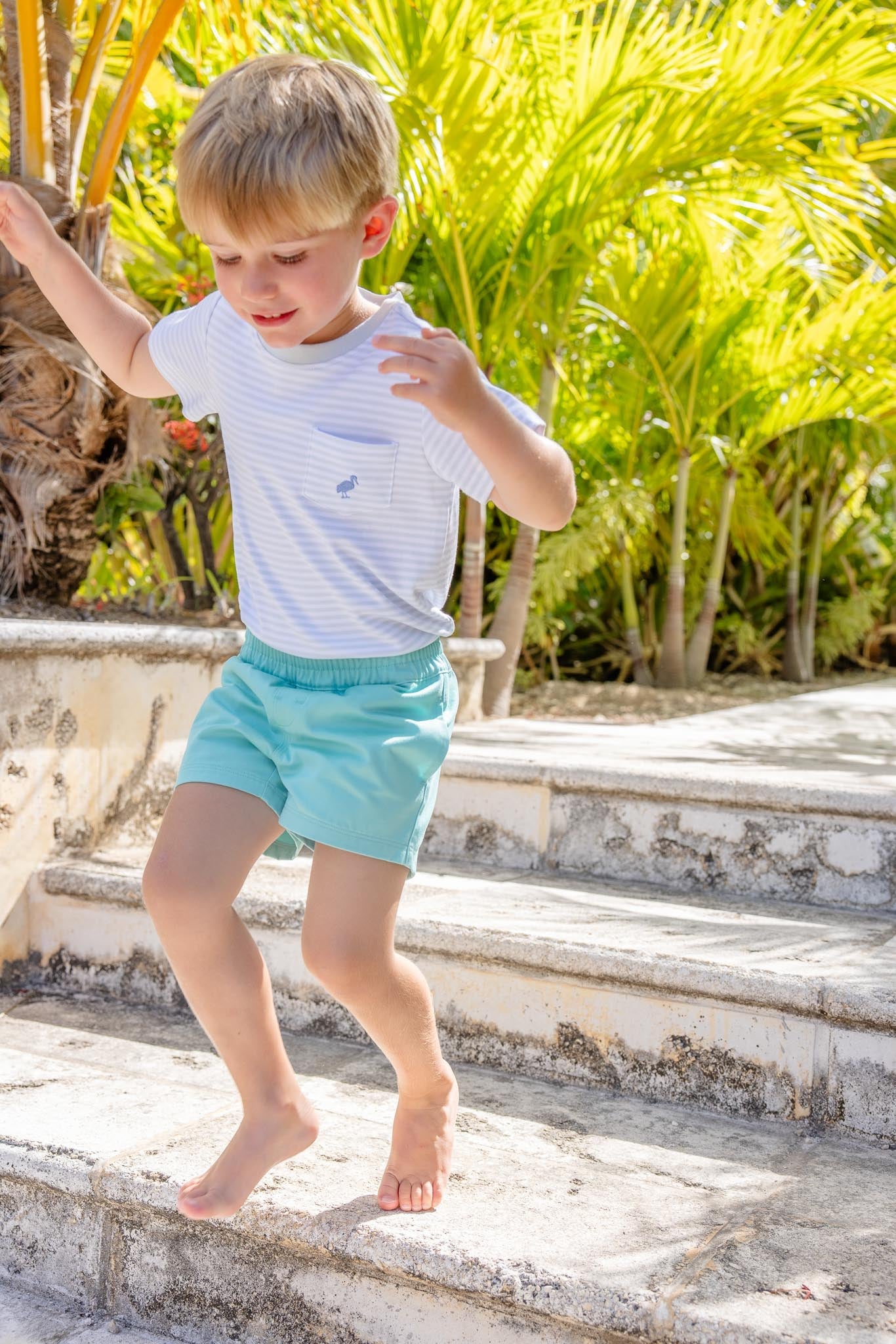 Beaufort Bonnet Sheffield Shorts - Turks Teal & Worth Avenue White Stork