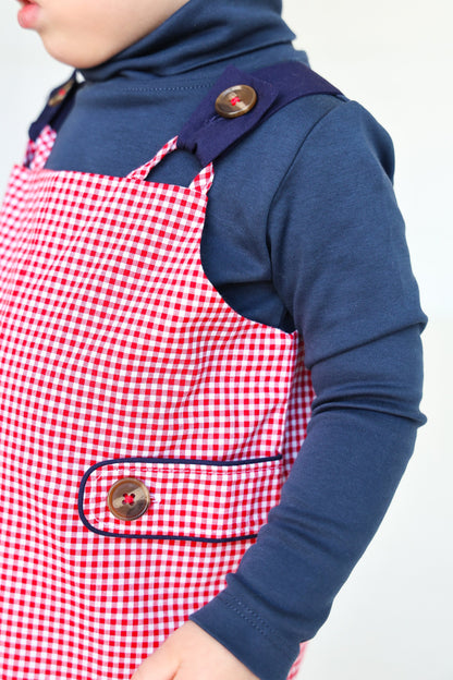 Beaufort Bonnet Ivy League Longall - Richmond Red Mini Gingham