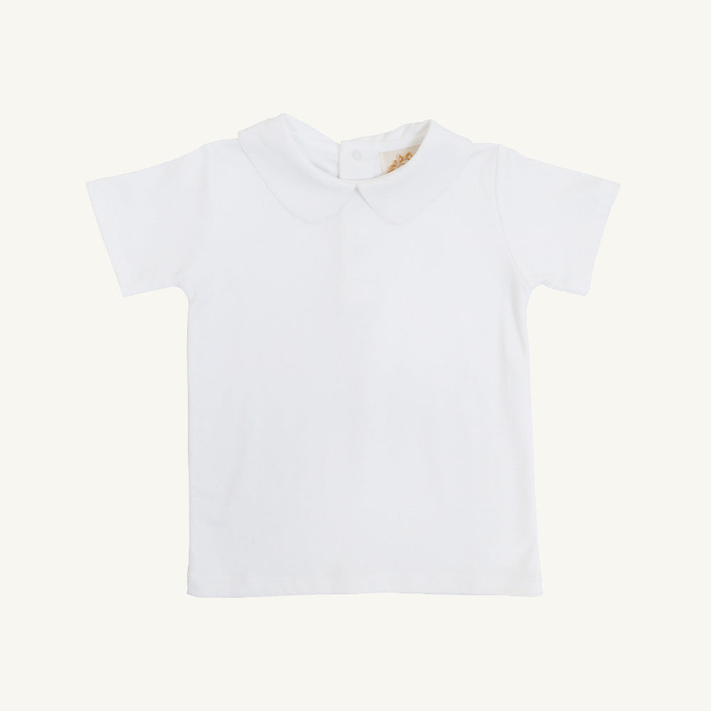 Beaufort Bonnet Peter Pan Collar Shirt & Onesie (Short Sleeve Pima) - Worth Avenue Whi