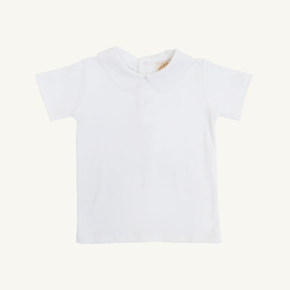 Beaufort Bonnet Peter Pan Collar Shirt & Onesie (Short Sleeve Pima) - Worth Avenue Whi