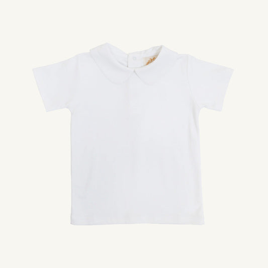 Beaufort Bonnet Peter Pan Collar Shirt & Onesie (Short Sleeve Pima) - Worth Avenue Whi