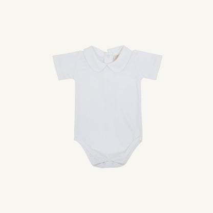 Beaufort Bonnet Peter Pan Collar Shirt & Onesie (Short Sleeve Pima) - Worth Avenue Whi